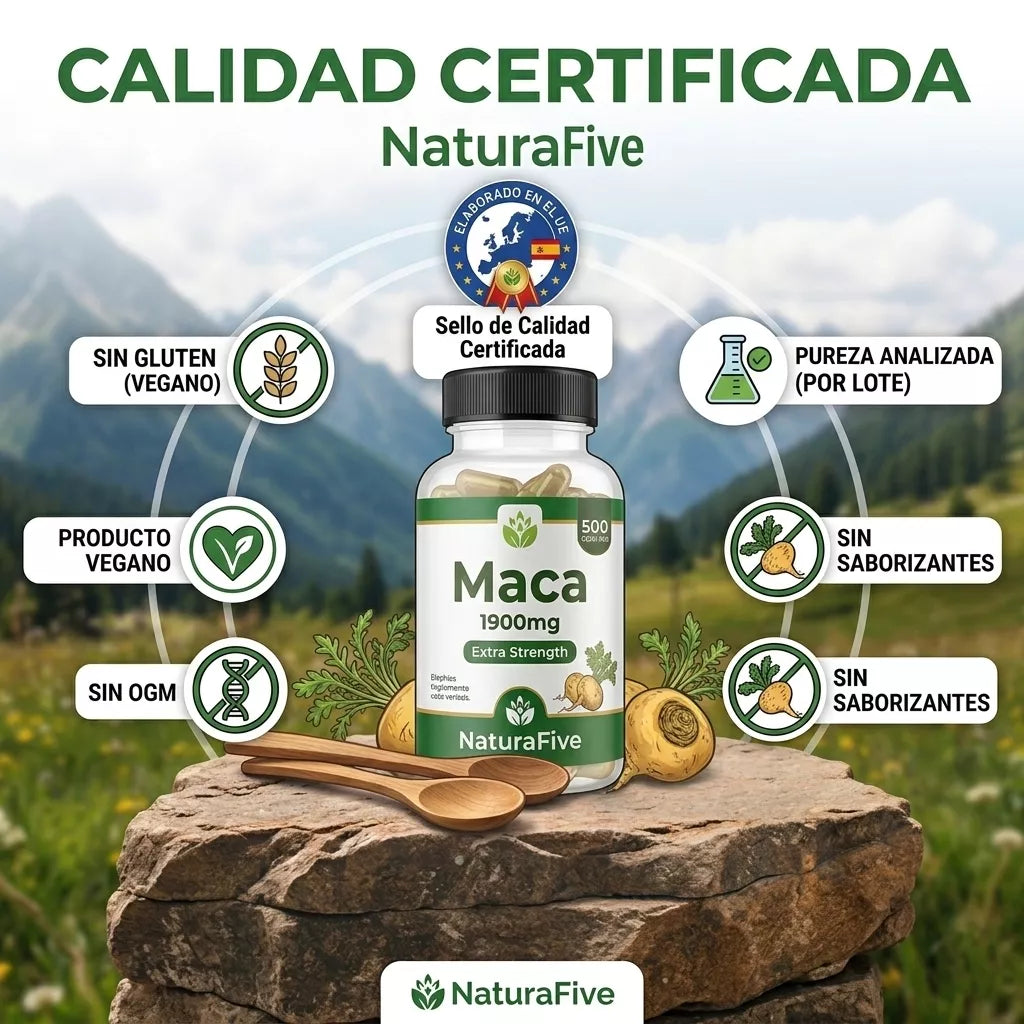 Recupera tu Vitalidad y Rendimiento Masculino con Maca 1900mg