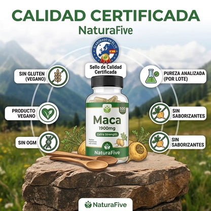 Recupera tu Vitalidad y Rendimiento Masculino con Maca 1900mg
